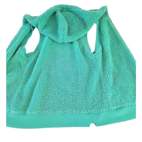 Long Sleeve Silver Stripe t-shirt w/ Green Sparkle Vest Size Medium Girls - Picture 2 of 9